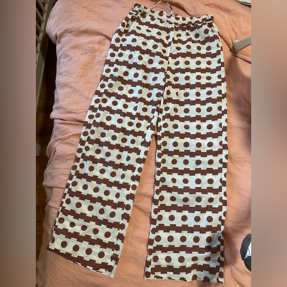 Bobo Choses Brown and White Geometric Leggings